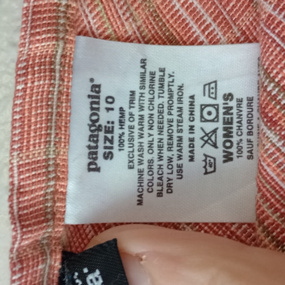 Patagonia Midi Pink Natural Hemp Skirt With Side Button Detail Size 10 - Picture 6 of 7